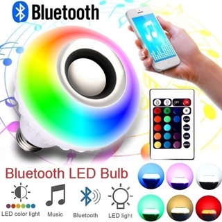 Lampada Led com Caixa de Som Bluetooth 16 Cores - E27 12w Music Bulbo com Controle remoto