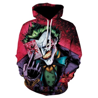 Homens Hoodies Moletons 3D Impresso Engraçado Hip HOP Do Coringa Poker Mlae Novidade Streetwear Com Capuz Casacos De Outono Treino