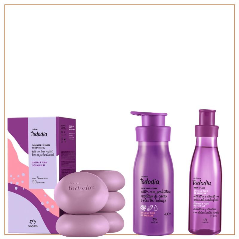 kit Natura Tododia Fragrância Ameixa e Flor de Baunilha | Shopee Brasil