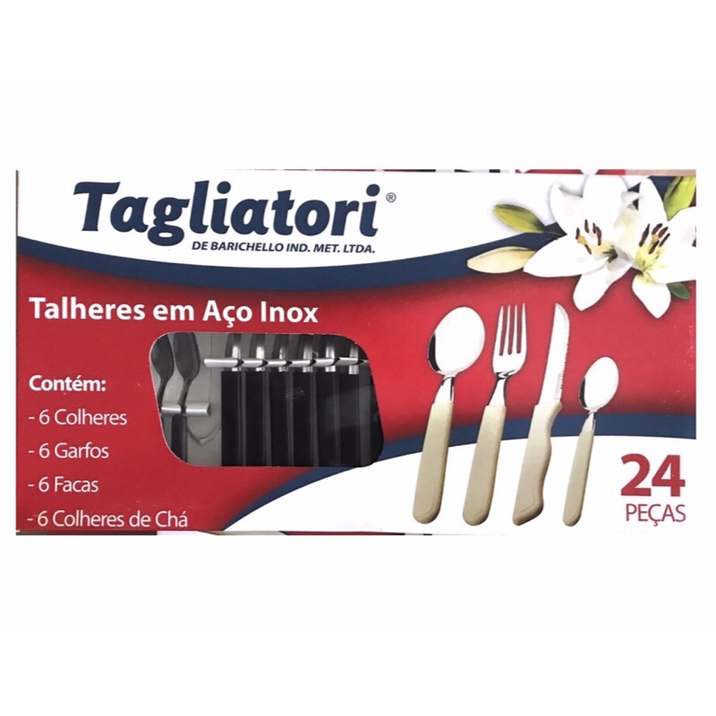 Kit - Jogo De Facas E Garfo Leme 24 Peças Em Aço Inox Cabo Preto Pbag -  Tramontina