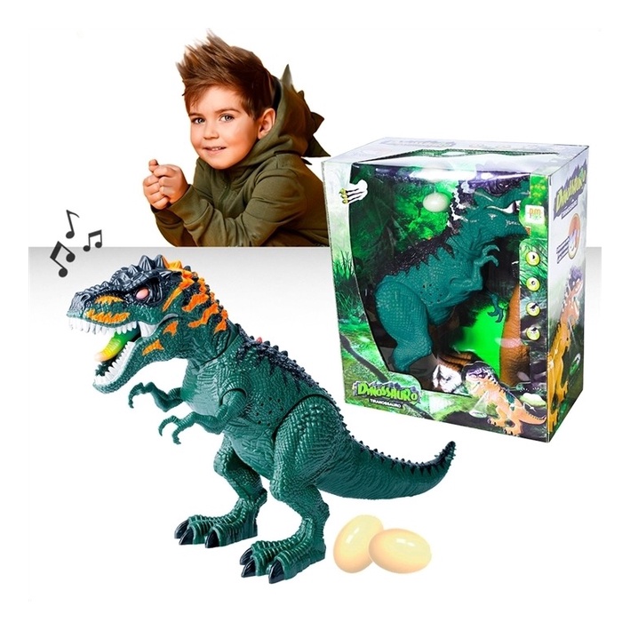 Dinossauro Robo Som E Luz Dragao T Rex Anda Brinquedo Barato