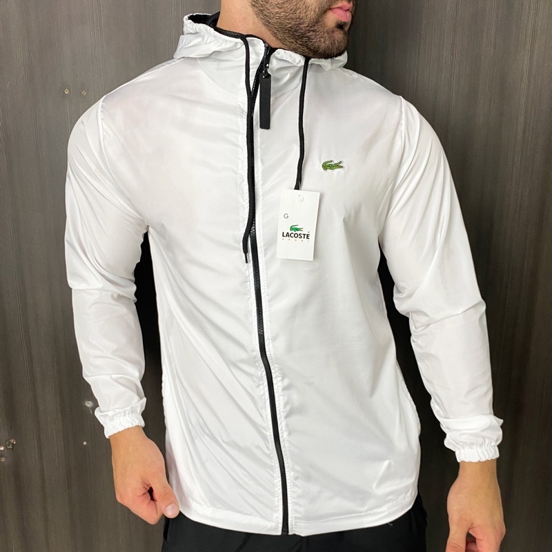 Corta vento hot sale branco lacoste