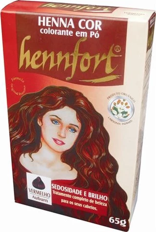 Kit 2 Henna Hennfort em Pó 65g - Vermelho