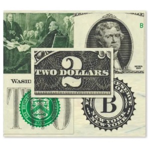 Nota 2 Dolares America Estados Unidos