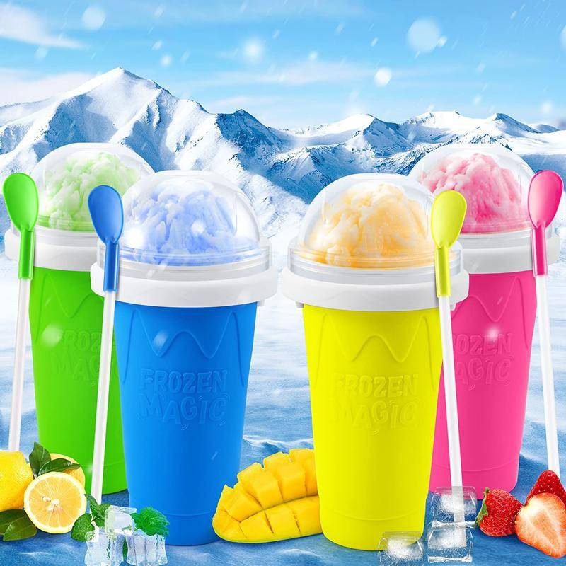 1 Peça Frozen Magic Cup Portátil de Silicone/Squeeze Cup/Fabricante de Copo  Gelado de Slushy Máquina de Smoothie de Creme/Copo de Smoothie Mágico, Work  Fast | Shopee Brasil