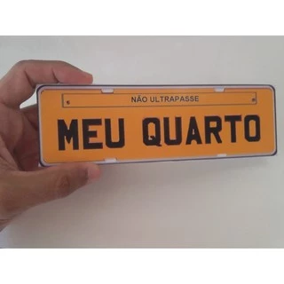 placa decorativa meu quarto placa de carro não ultrapasse para portas aviso