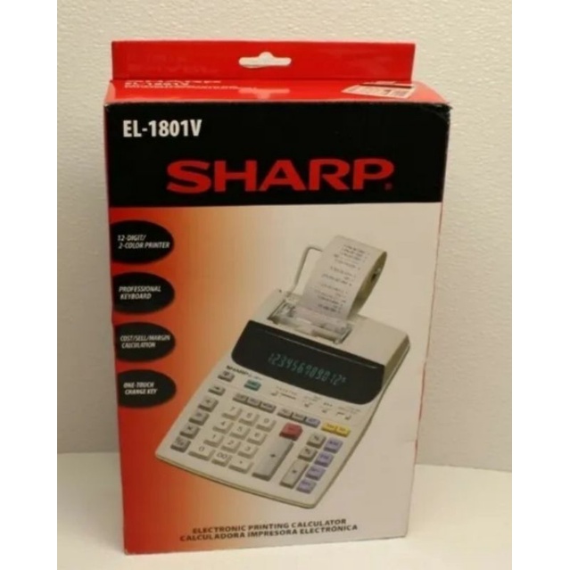 Calculadora De Mesa Com Bobina Sharp El-1801v 110v Lacrada | Shopee Brasil