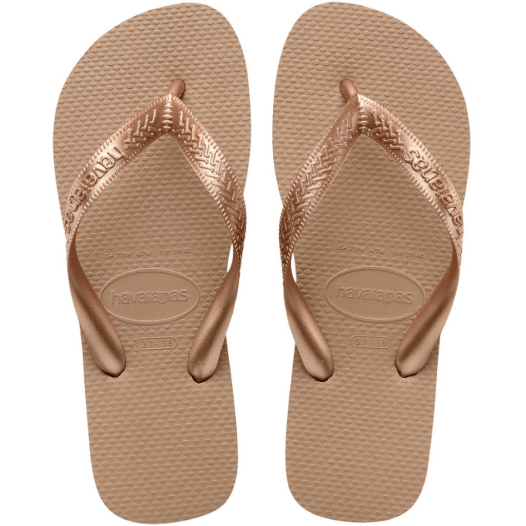 Chinelo Havaianas TOP ROSE GOLD , perfeita para festas de final de ano !