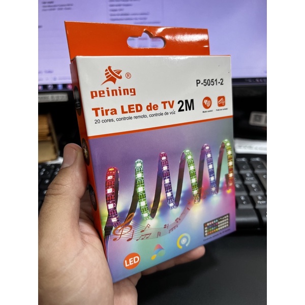 Fita Tira de Led RGB para televisão tv Ultra Rgb 2 metros 3 metros ...