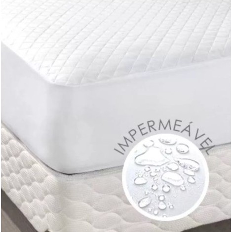 Capa de Colchão Impermeável Matelado Casal Padrão Branco