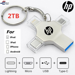 Pendrive 2TB 4 Em 1 flash USB 3.0 Bastão De Memória OTG Velocidade Rápida Tipo C Para i/O/S/Tablet/Android/Smartphone/PC