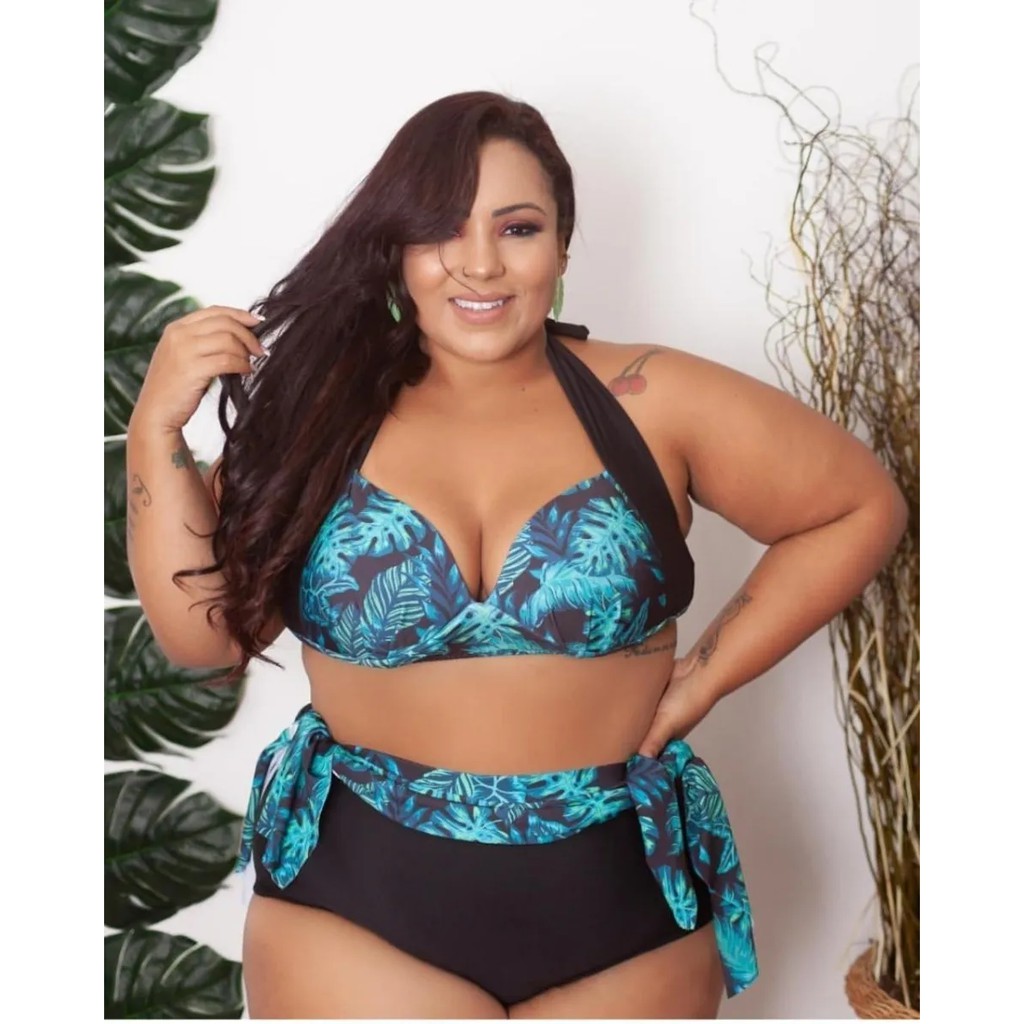 Biquíni Short Plus Size Reforçado com Bojo