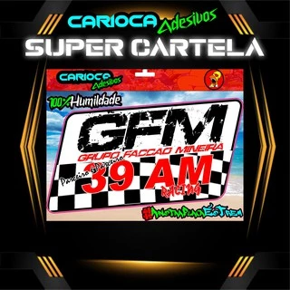 Adesivo GFM - GRUPO FACÇÃO MINEIRA - Quality Premium - Não Solta a Cor