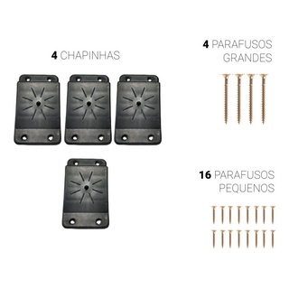Kit 4 Suportes com Parafusos para Pe Palito