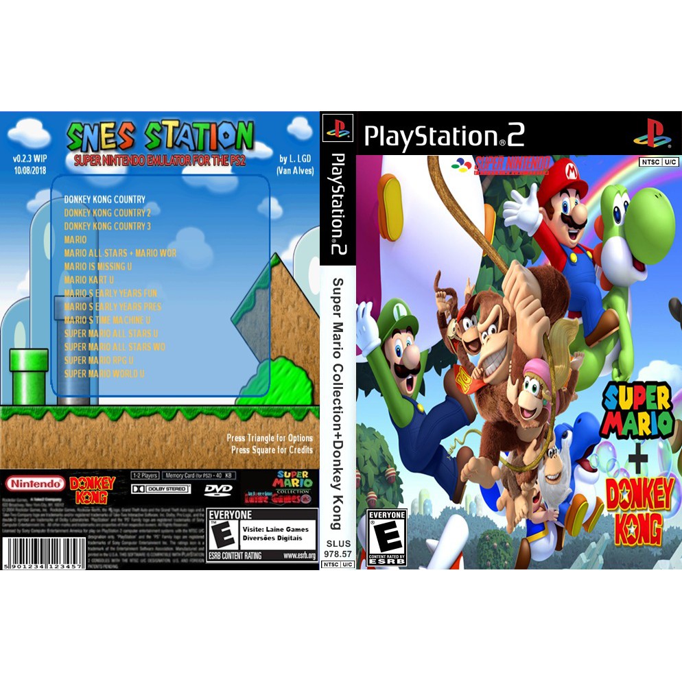 Jogo Super Coleção `Para Playstation 2 PS2 ( Super Mario, Donkey Kong)
