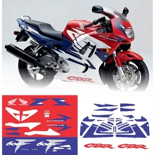 KIT ADESIVO CBR 600F 1997 À 1998 AZUL E VERMELHA
