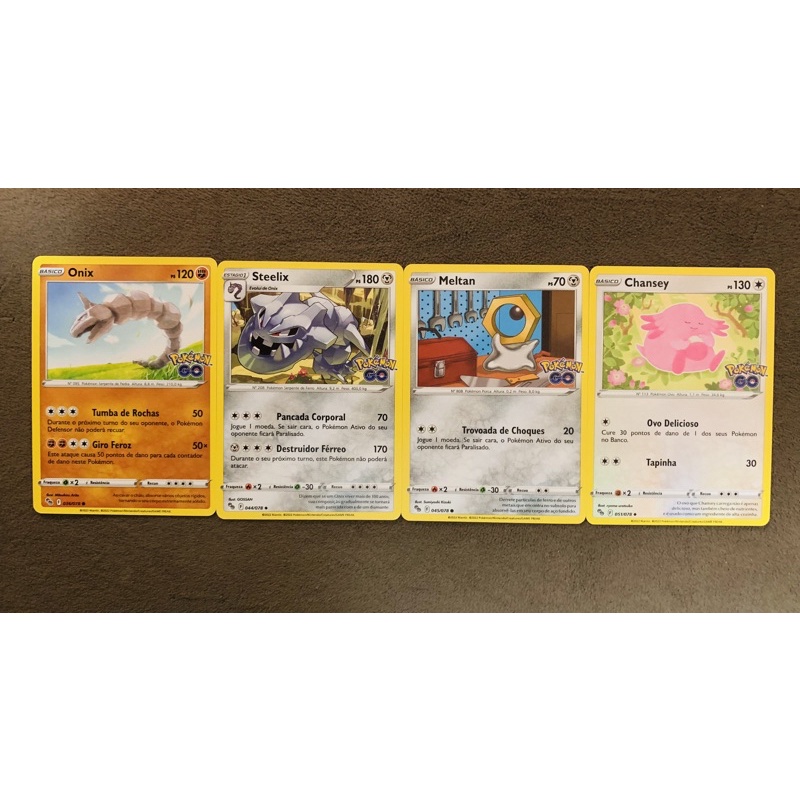 2 Cartas Pokemon Kit de Evoluções Steelix Onix Diversos Modelos Pronta  Entrega