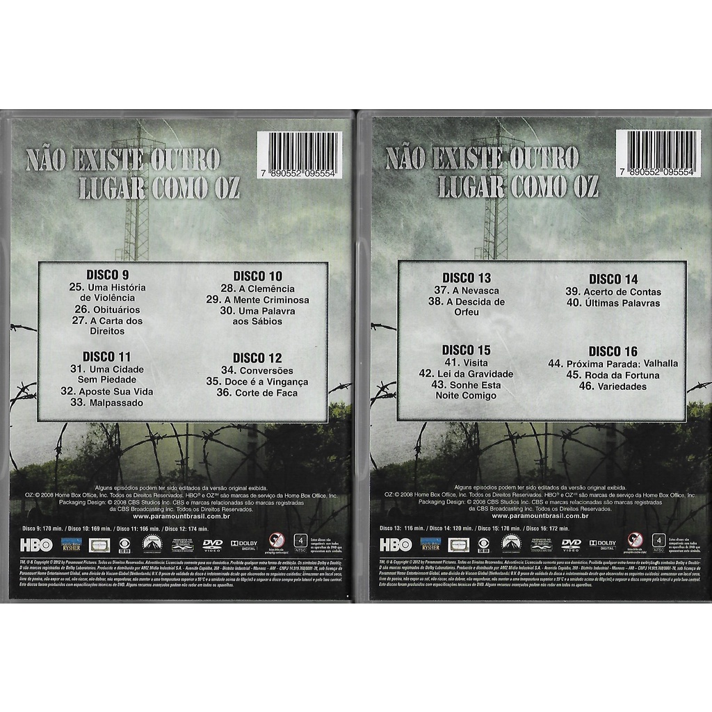 OZ: A Série Completa - Box com 21 DVDs (+ de 160 Min. de Extras