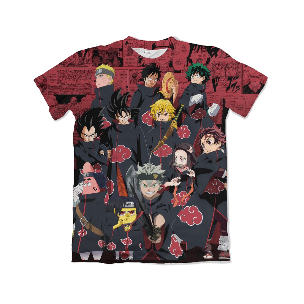 Camiseta Naruto Akatsuki Nuvem Anime Aldeia E Renegado