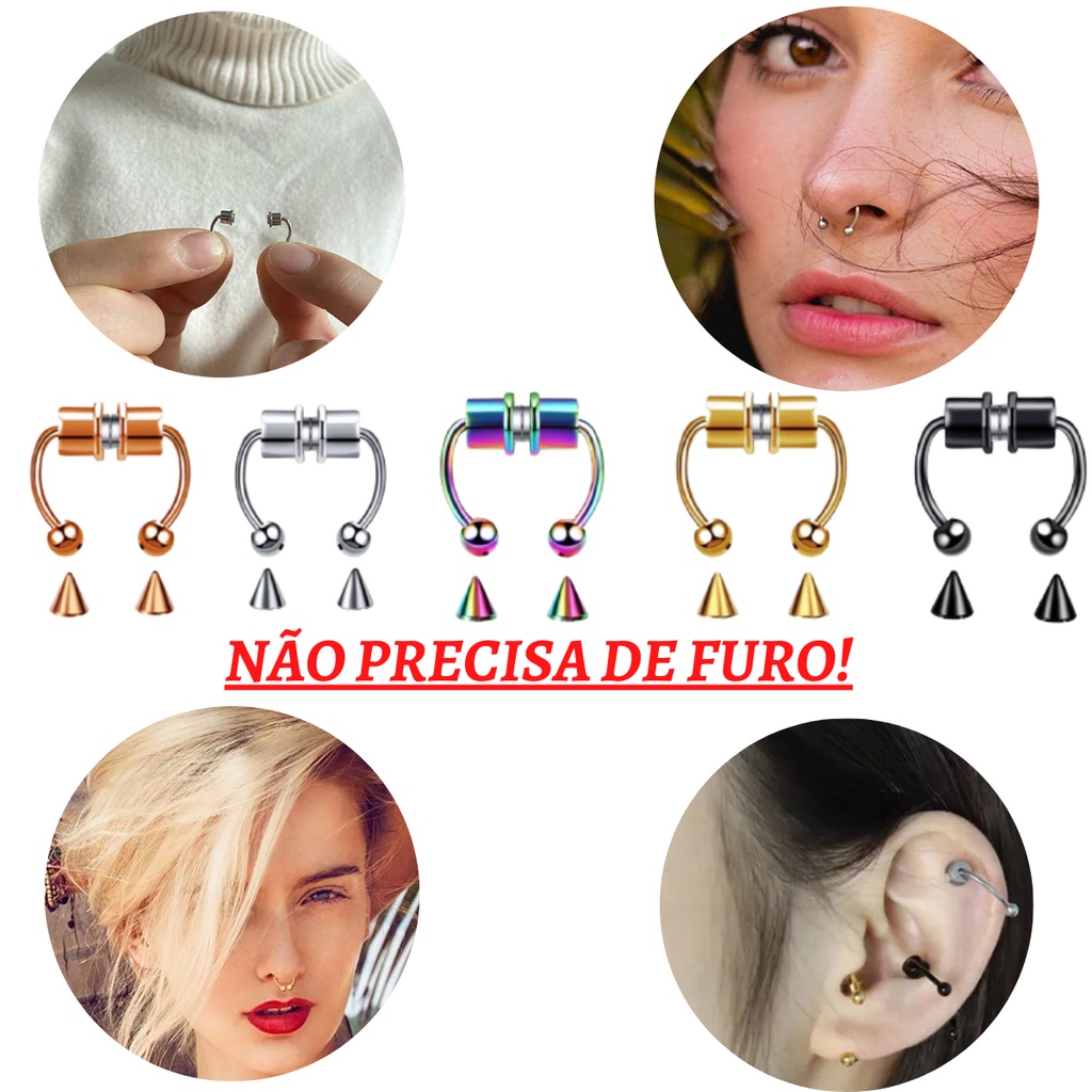 Piercing Magnético De Nariz Septo Falso - Yukio - Piercing - Magazine Luiza