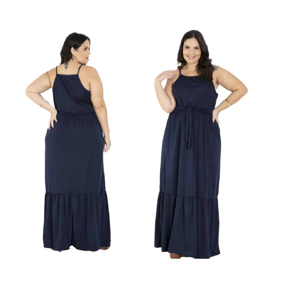 Vestido Longo Transpassado Plus Size Gordinha Evangélico