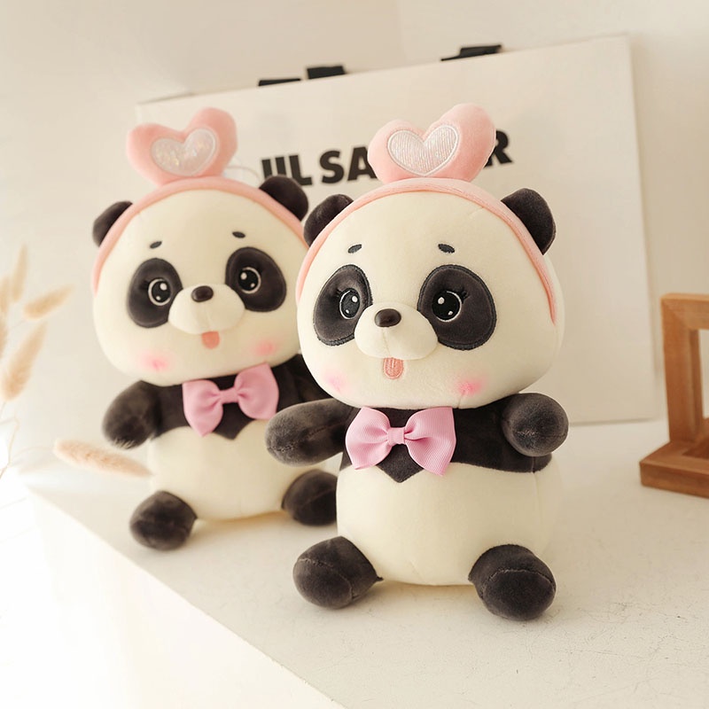 Boneca de pelúcia Kawaii Panda - Bonecas de panda fofinhos macios |  Brinquedos de pelúcia Aconchegante Panda, Kawaii Home Ornamento Prateleira  Interna