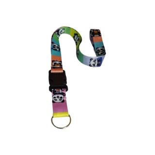 Cordão para Pescoço Urso Panda com Fecho Engate Rápido para Chave Crachá Chaveiro