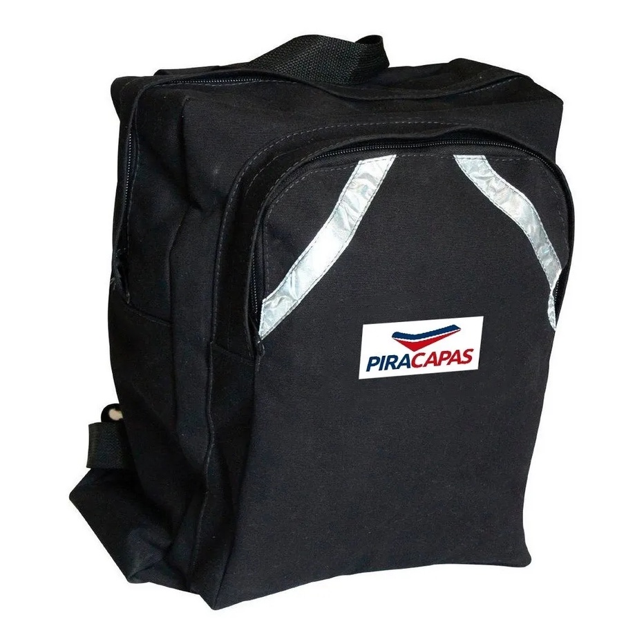 Mochila Bolsa Nylon Motoboy Motoqueiro Moto Piracapas P M G Pequena Média Grande Grande Espaçosa Refletivos Promoção