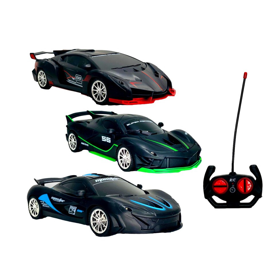 carro carrinho Controle Remoto Monster Acende Farol Envio Rápido!