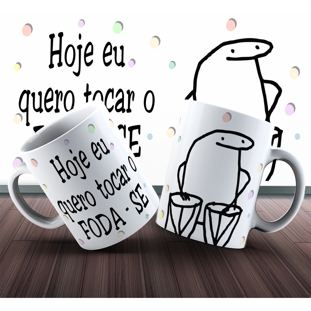 Caneca de Cerâmica Personalizada Flork Memes