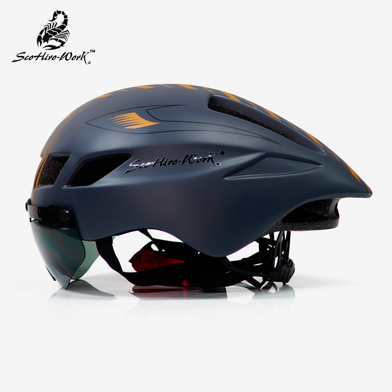 SCOHIRO-WORK Capacete de bicicleta masculino estrada Mtb bike triathlon ...