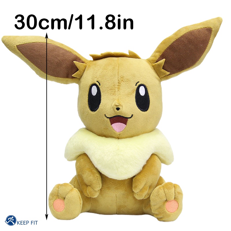 2023 Novo Estilo 30cm Pokemon Tamanho Grande Lua Sentada Eevee