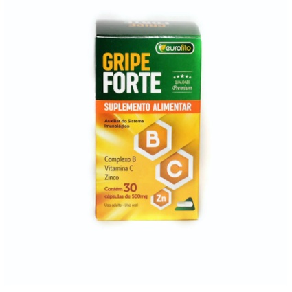 Vitamina Gripe Forte 500mg (Complexo B, Vit C, Zinco) - 30 cápsulas ...