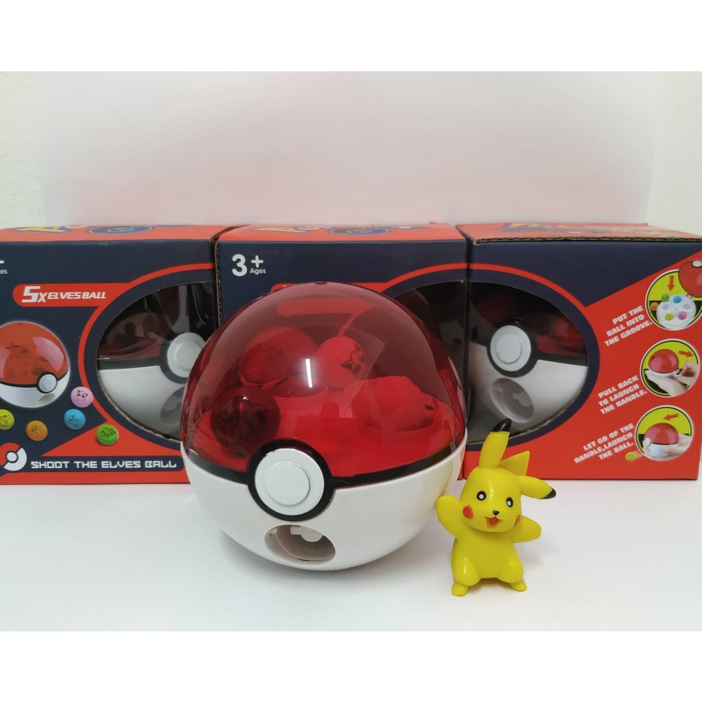 Pokébola Lança pokémon com pokémon surpresa- Brinquedo Desenho Infantil