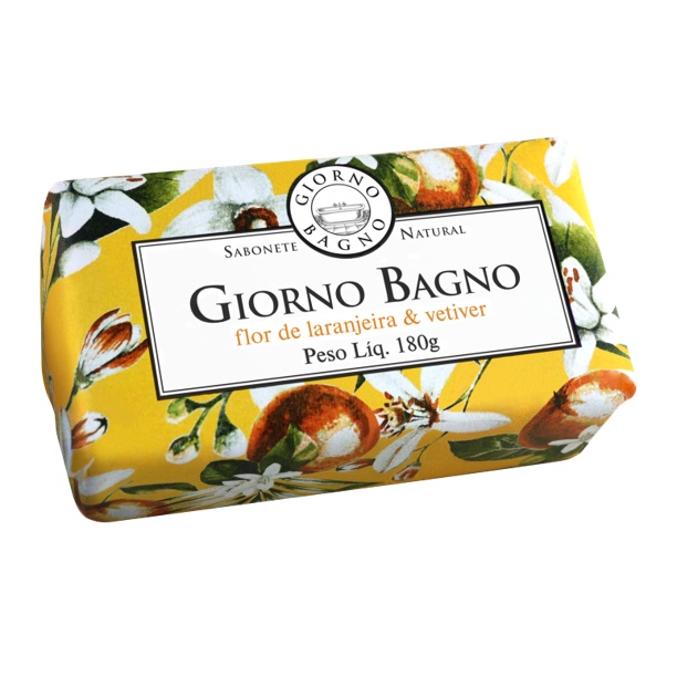 Sabonete barra Giorno bagno flor de laranjeira e Vetiver 180g