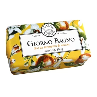 Sabonete barra Giorno bagno flor de laranjeira e Vetiver 180g