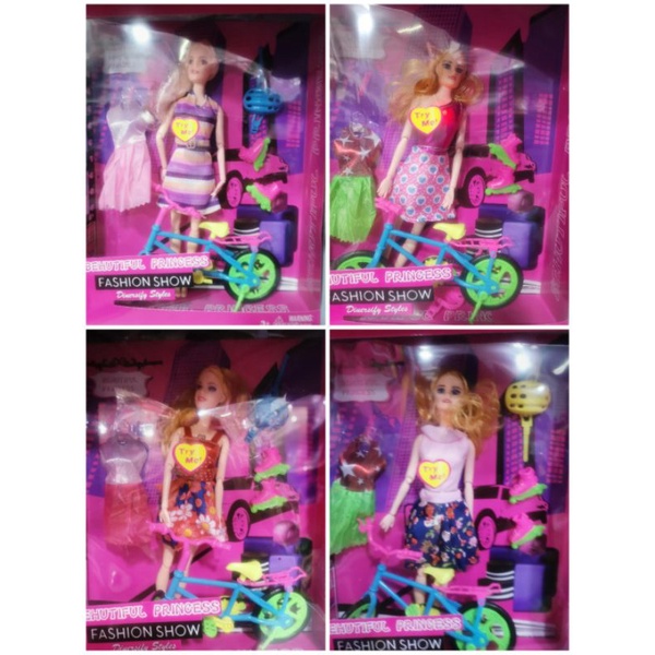 Barbie Ciclista c/ Acessórios - Ponto Fort