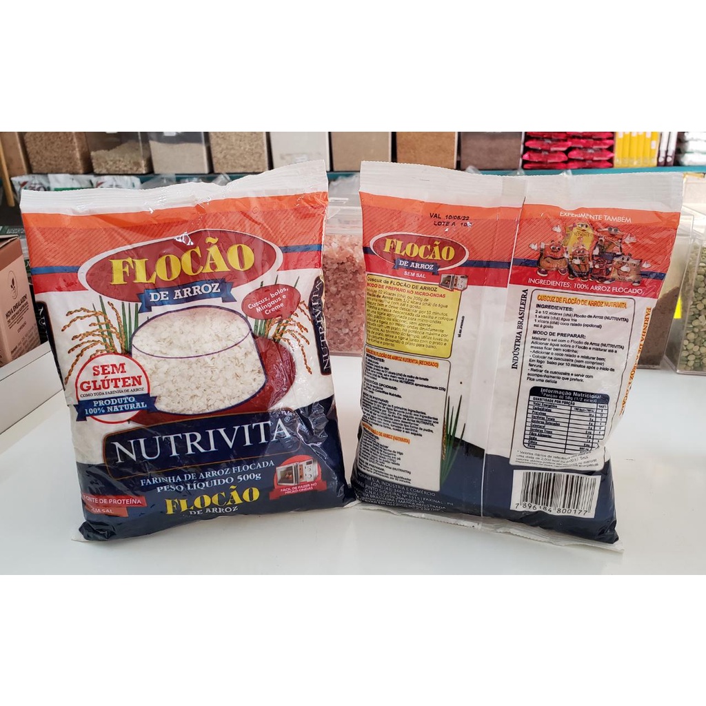 Flocão de Arroz Nutrivita 500G | Shopee Brasil