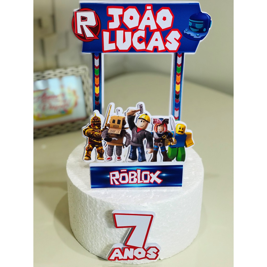 topos de bolo roblox em Promoção na Shopee Brasil 2023