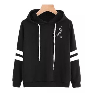 Moletom Feminino Frio Saturno Com Capuz E Bolso Canguru Várias Cores
