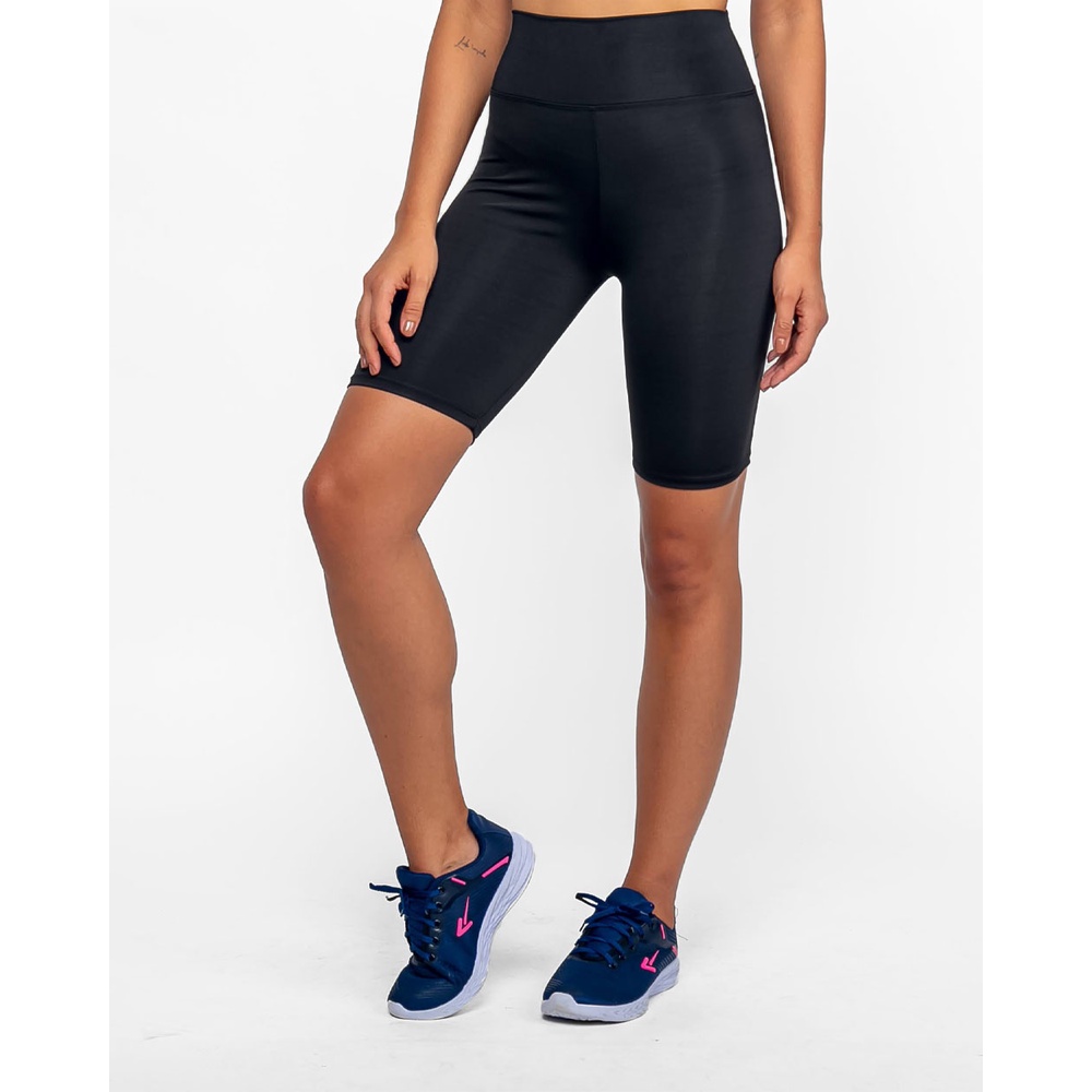 Bermuda Legging leg Suplex Academia Fitness Feminino Cós Alto Não