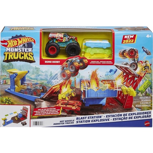 Hot Wheels Monster Trucks Glow in the Dark Circle Racing Set HBN02