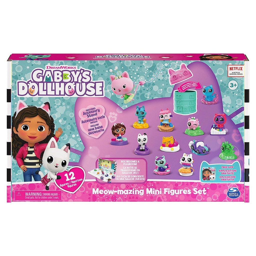 Gabby's Dollhouse - Conjunto 12 Mini Bonecos Meow-Mazing