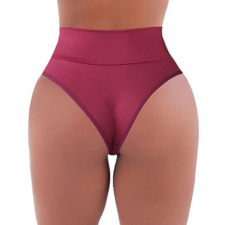 Kit De Calcinhas Cos Alto Segura Barriga Cores 5 Unidades