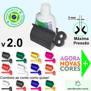 [Novas Cores]Espremedor de pasta de dentes v2.0 criativo feito em impressão 3D [Escolha uma base e uma haste]