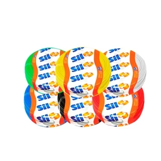 Fio Cabo Flexível 10mm 100 Metros Sil Cores