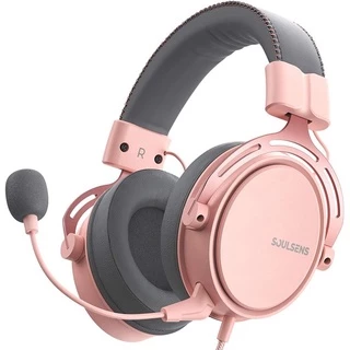Headset Gamer Fone Mpow Soulsens Air Se Rosa