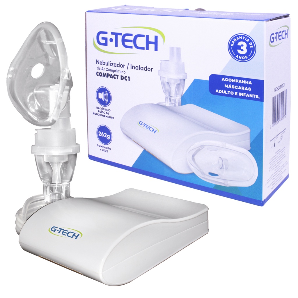 Nebulizador/Inalador Portátil Qualidade G-Tech NEBCOMDC1 Design ...