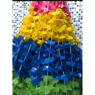 Kit Com 24 Colares Havaiano Pétalas de Plástico