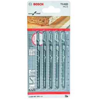 Lâmina Tico-Tico Bosch 76mm p/ Madeira 5-6 Dentes 5 Peças Speed for Wood T144D